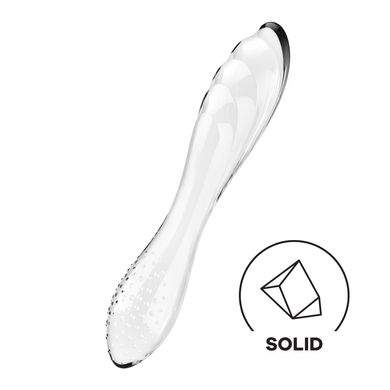 Двусторонний стеклянный дилдо Satisfyer Dazzling Crystal 1 Transparent, очень прочный, без стоппера SO8785 фото