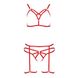 Комплект белья MAGALI SET OpenBra red XXL/XXXL - Passion Exclusive: стрэпы: лиф, трусики и пояс PS23803 фото 4