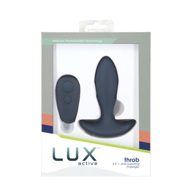 Анальная пробка с пульсацией Lux Active – Throb – 4.5" Anal Pulsating Massager, пульт ДУ SO5571 фото