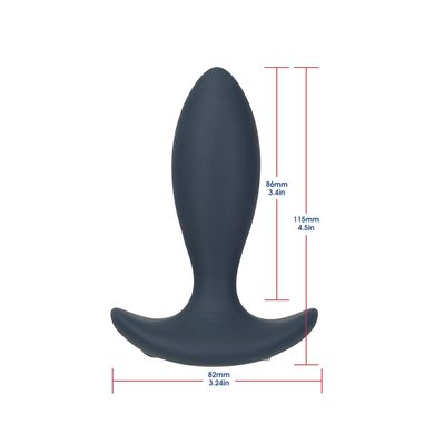 Анальная пробка с пульсацией Lux Active – Throb – 4.5" Anal Pulsating Massager, пульт ДУ SO5571 фото