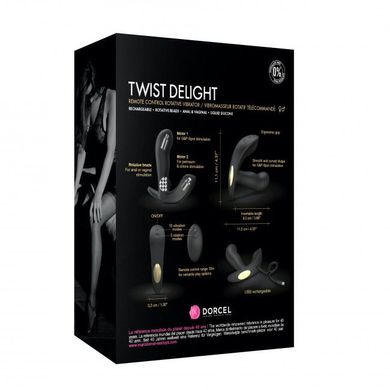 Універсальний вібратор з масажем перлами Dorcel TWIST DELIGHT SO5080 фото