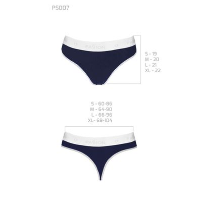 Спортивные трусики-стринги Passion PS007 PANTIES navy blue, size L SO4251 фото