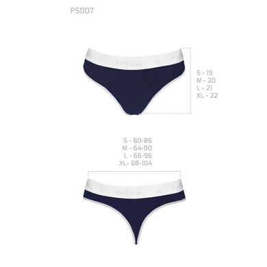 Спортивные трусики-стринги Passion PS007 PANTIES navy blue, size XL SO4254 фото