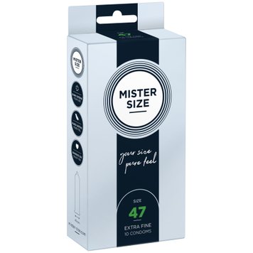 Презервативи Mister Size - pure feel - 47 (10 condoms), товщина 0,05 мм SO8042 фото