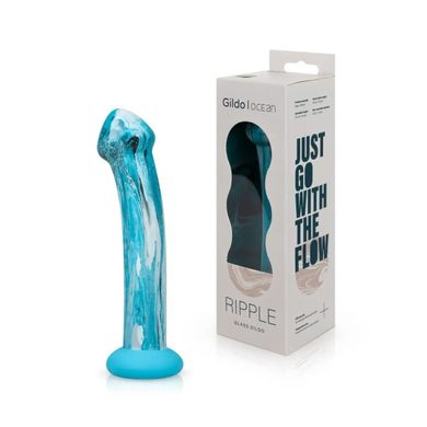 Скляний дилдо Gildo - Ocean Ripple Glass Dildo SO8893 фото