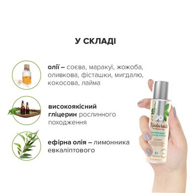 Масажна олія System JO - Naturals Massage Oil - Peppermint & Eucalyptus з натуральними ефірними олія SO6166 фото