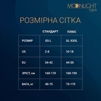 Комплект: боди и чулки Moonlight Model 16 XS-L Black, имитация топа и трусиков SO6348 фото