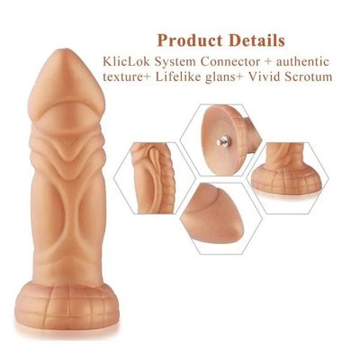 Силиконовый дилдо Hismith Slightly Curved Silicone Dildo Monster Series SO9960 фото